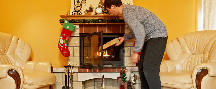Rusted Metal Fireplace Restoration in Erie, Colorado
